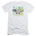 thumbnail image 1 of Powerpuff Girls Awesome Block S/S Adult 30/1 T-Shirt White, 1 of 1