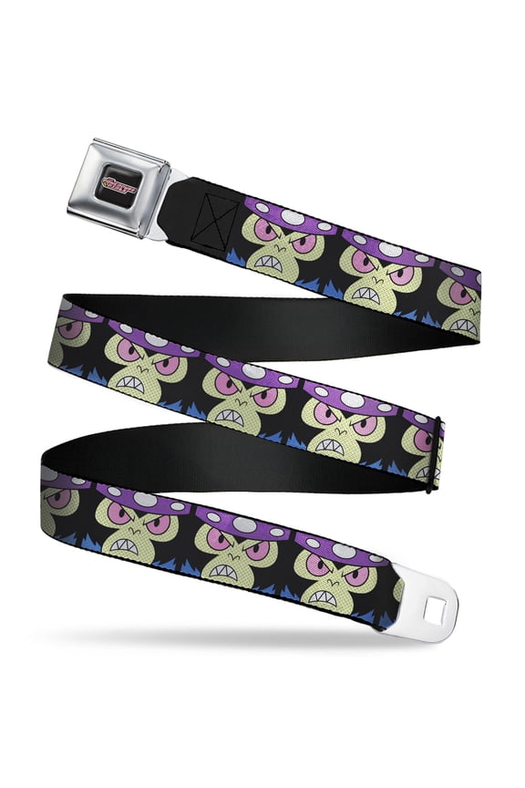 Powerpuff Girls Belt, Seatbelt Buckle Belt, The Power Puff Girls Mojo Jojo Face Close Up, 34 to 52 Inches