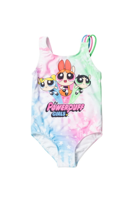 Powerpuff Girls Blossom Bubbles Buttercup Little Girls One Piece Bathing Suit Toddler to Big Kid