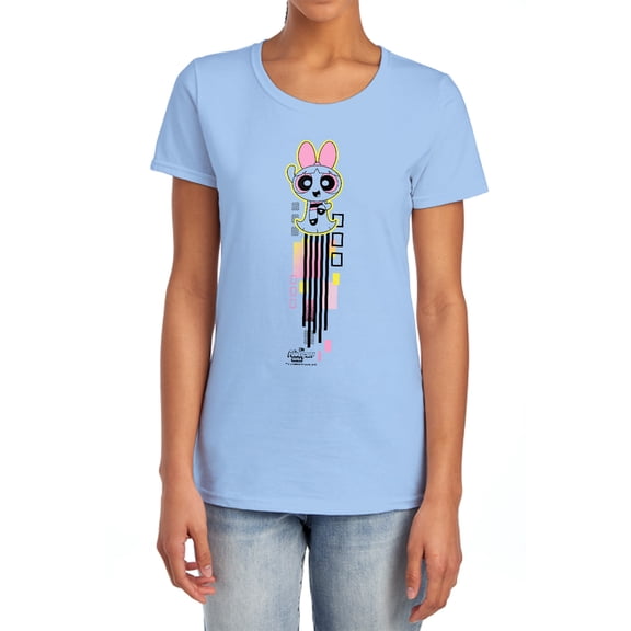 Powerpuff Girls Blossom Streak Women's T Shirt, Light Blue, Small