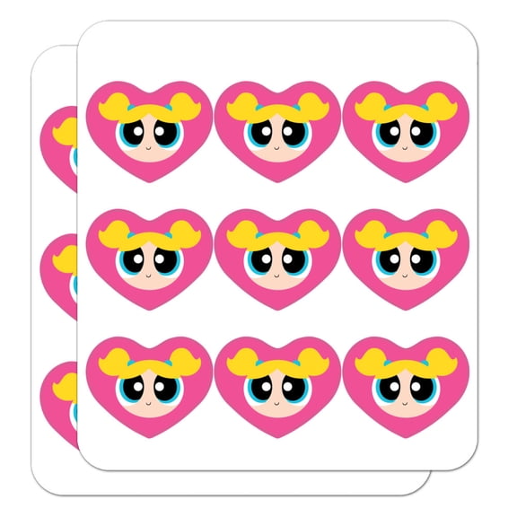 Powerpuff Girls Bubbles Head Heart Shaped Planner Calendar Scrapbook Craft Stickers