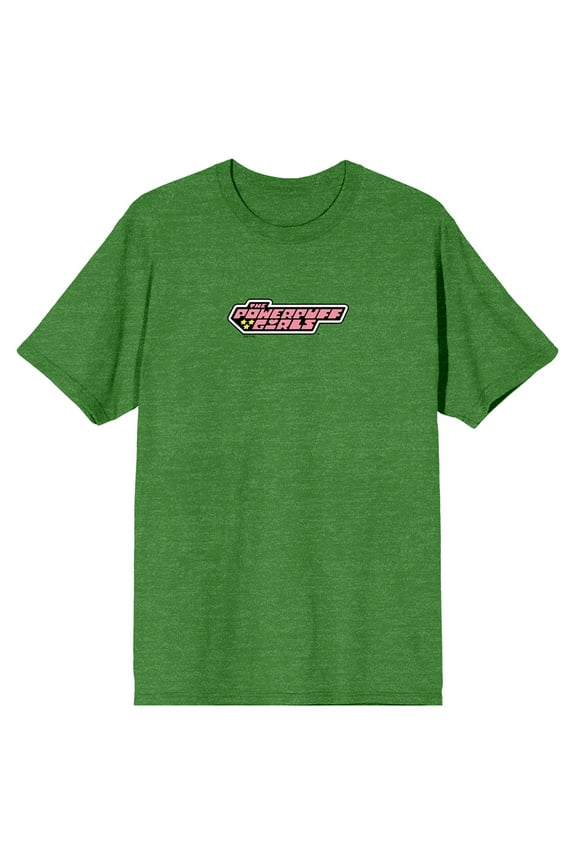 Powerpuff Girls Buttercup Is The Toughest One Crew Neck Short Sleeve Kelly Green Heather Men's T-shirt