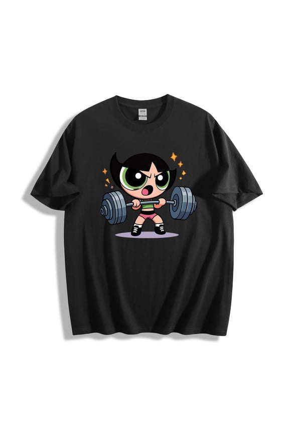 Powerpuff Girls Buttercup Weightlifting T-Shirt