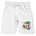 thumbnail image 1 of Powerpuff Girls Character Collage Men's White Sleep Pajama Shorts, 1 of 4