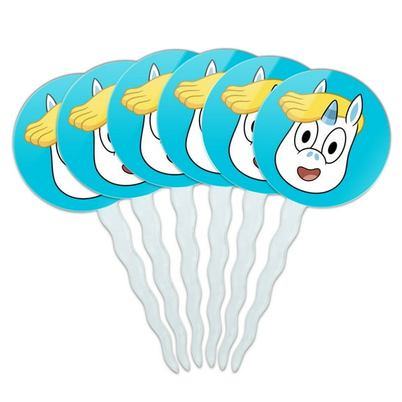 Powerpuff Girls Donny Head Cupcake Picks Toppers Decoration Set of 6