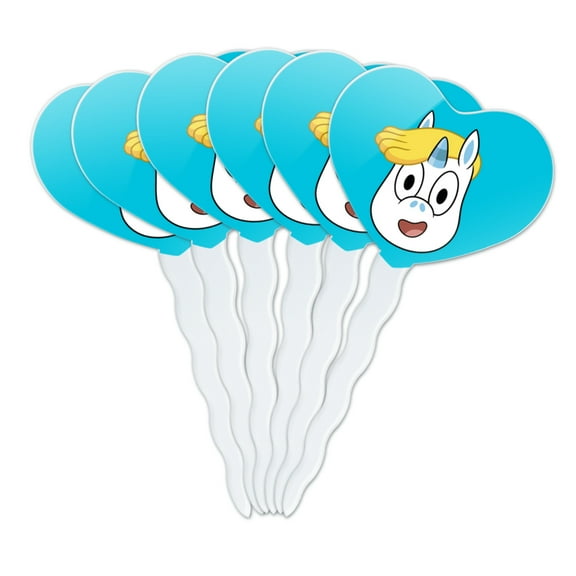 Powerpuff Girls Donny Head Heart Love Cupcake Picks Toppers Decoration Set of 6