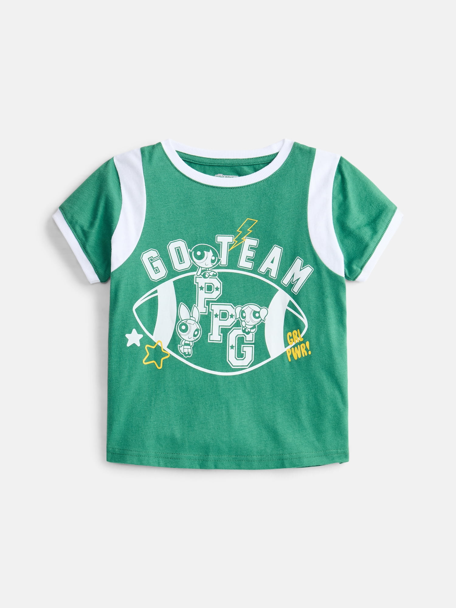 Powerpuff Girls Girls Graphic Game Day Tee with Short Sleeves, Sizes 4-16