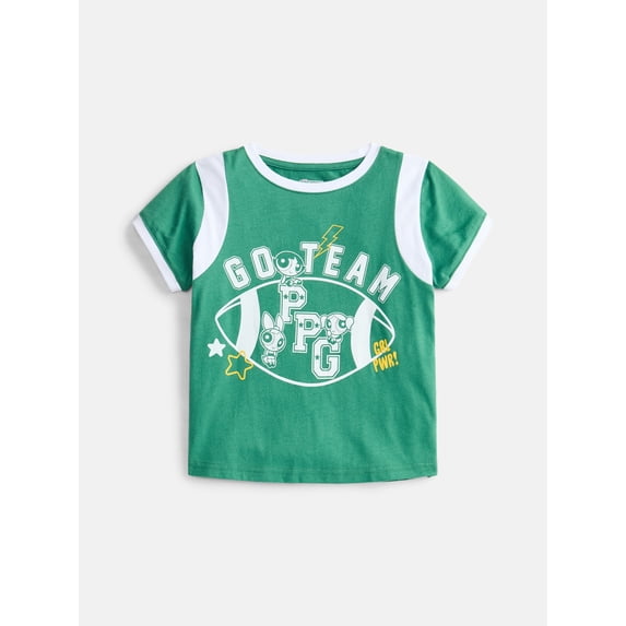 Powerpuff Girls Girls Graphic Game Day Tee with Short Sleeves, Sizes 4-16