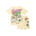 thumbnail image 1 of Powerpuff Girls Girls Rhinestones Graffiti Graphic Boyfriend Tee with Rhinestones and Bike Shorts Set, 2-Piece, Sizes 4-16, 1 of 3