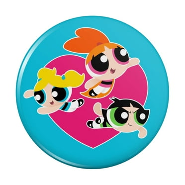 Powerpuff Girls Heart Pinback Button Pin