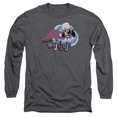 thumbnail image 1 of Powerpuff Girls I Am Bad I Am Evil Long Sleeve Adult 18/1 T-Shirt Charcoal, 1 of 1