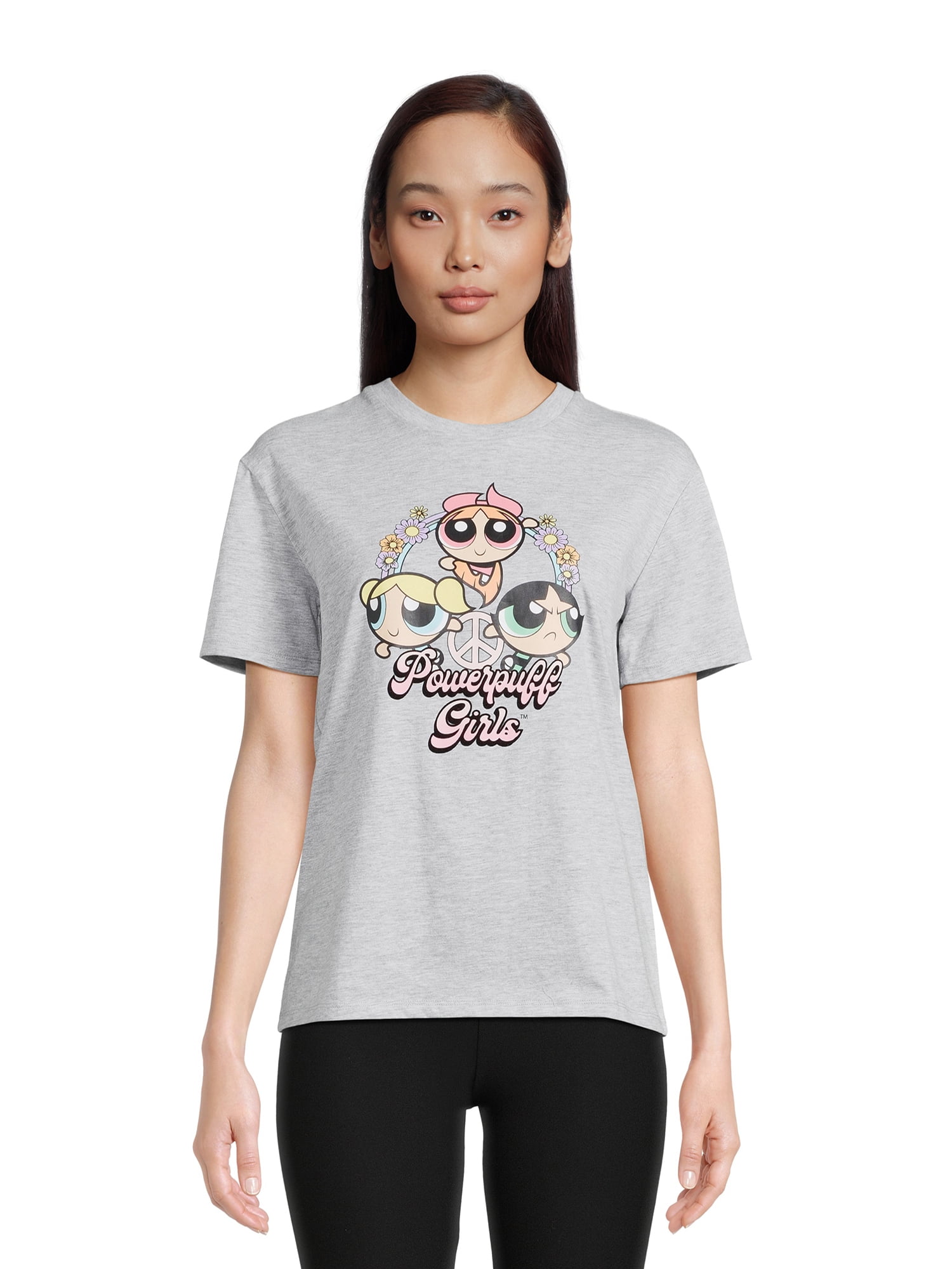 Powerpuff Girls Juniors’ Boyfriend Graphic Tee, Sizes XS 3XL