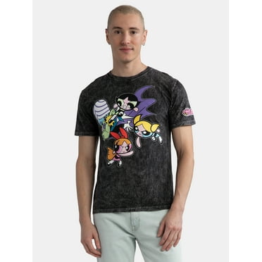 Powerpuff Girls Men's and Big Men's Cotton Graphic Tee with Short Sleeves , Sizes S-3XL