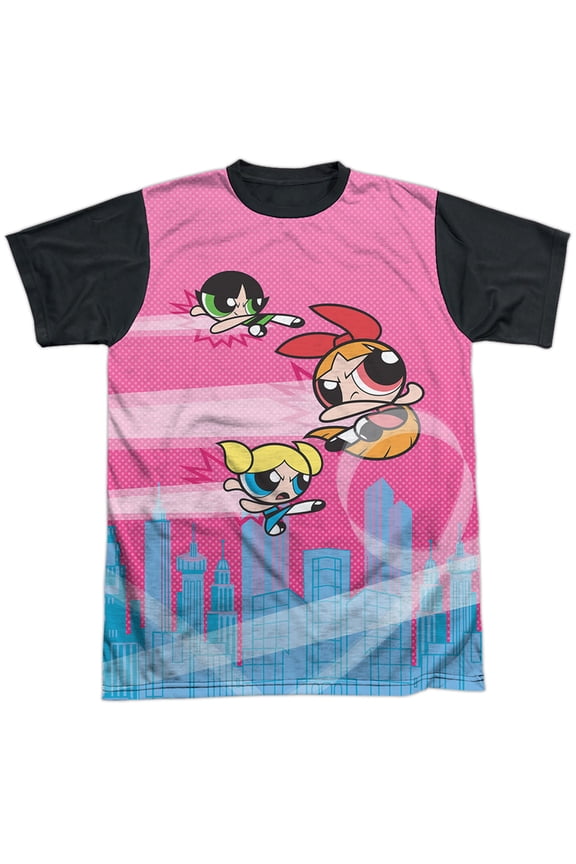 Powerpuff Girls Save The City Unisex Adult Halloween Costume Sublimated T Shirt