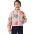 thumbnail image 1 of Powerpuff Girls Sherpa Coat Jacket, Fleece Mock Neck Full Zip Coat for Little Girls 4-6X, 1 of 5