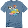 thumbnail image 1 of Powerpuff Girls Spiral Streaks Unisex Adult T Shirt, Carolina Blue, Large, 1 of 7