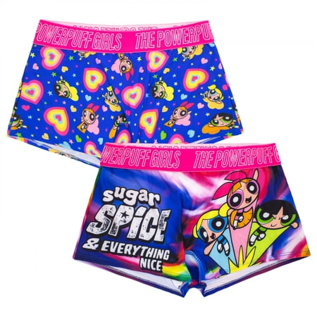 Powerpuff Girls Sugar Spice 2-Pack Ladies Boyshorts-Small