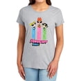 thumbnail image 1 of Powerpuff Girls The Girls Fly Women's T Shirt, Athletic Heather, 2X-Large, 1 of 6