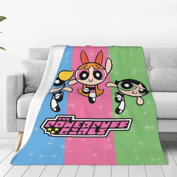 The Powerpuff Girls Throw Blanket Couch Bed Sofa Soft Lightweight Warm Cozy Flannel Fleece Bed Blanket For Kids Adults Gift Multiple Sizes Available 40"X30"