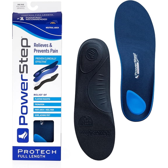 Powerstep 1005-01G SIZE G Protech Full Length Orthotics M10 W12 (1 Pair)