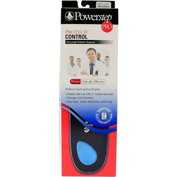 Powerstep SIZE B Protech CONTROL Full Length Orthotics W: 7 7 , M: 5 5 (Each)