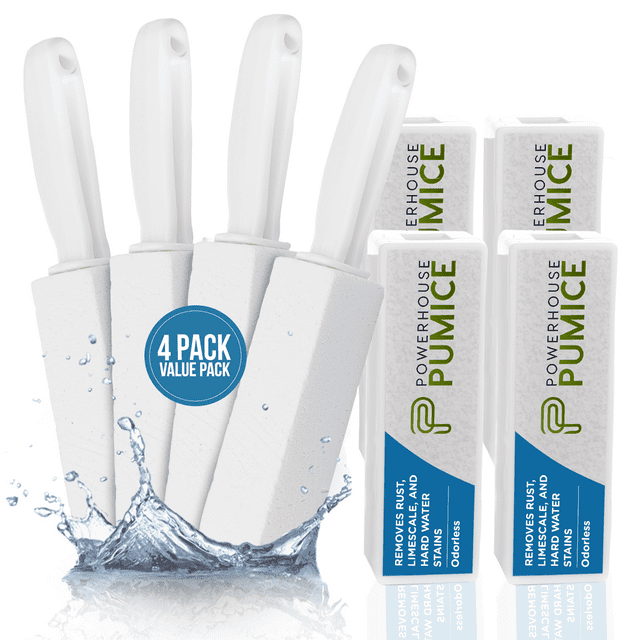 Powerstone Pumice Stone Toilet Bowl Cleaner with Handle (4Pack) A