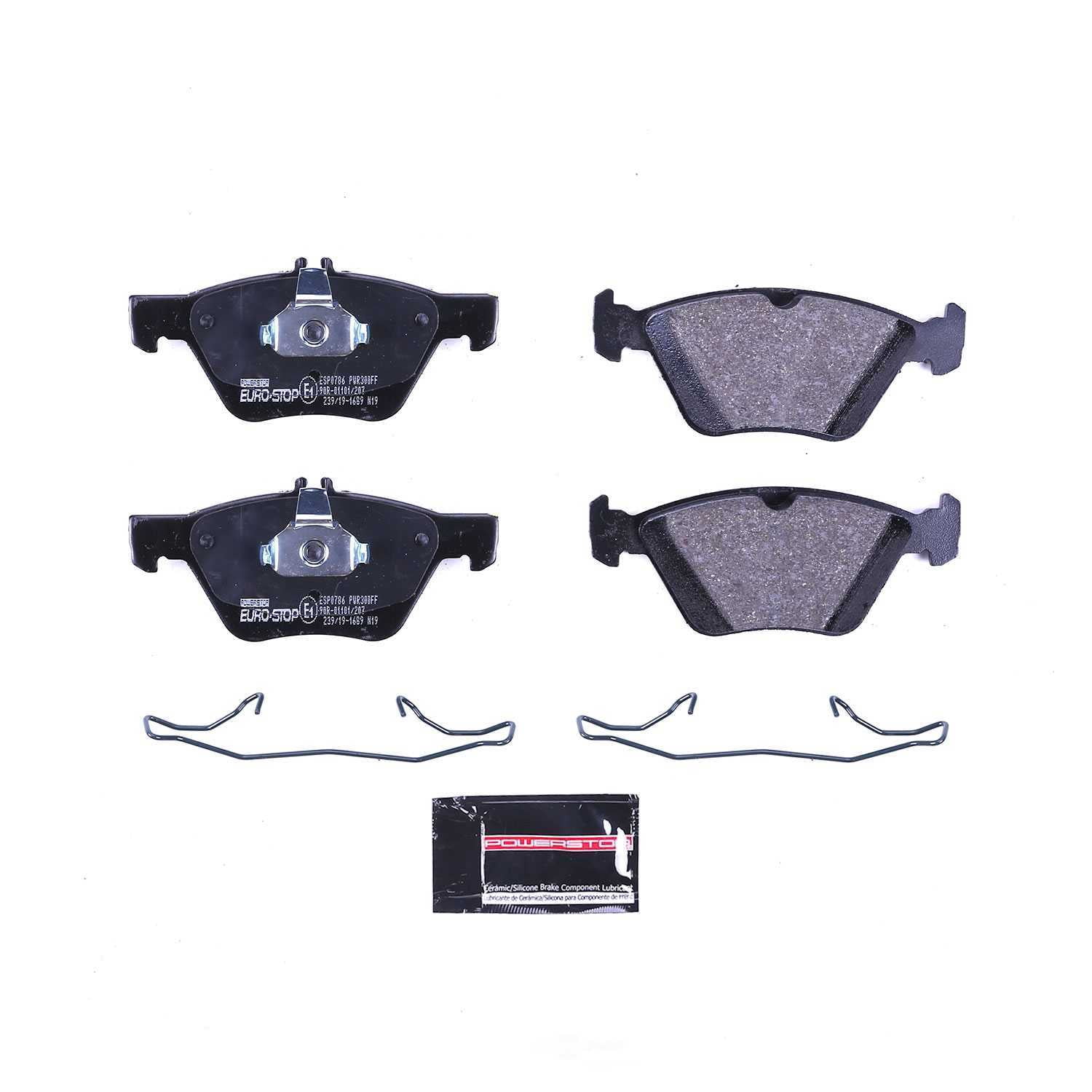 PowerStop ESP0786 Euro-Stop ECE-R90 Brake Pads