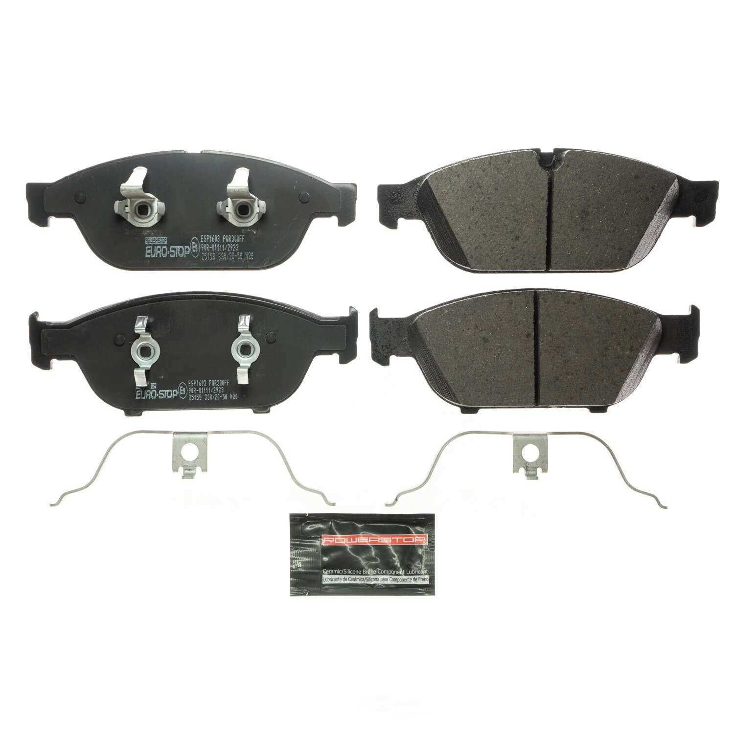 PowerStop ESP1603 Euro-Stop ECE-R90 Brake Pads