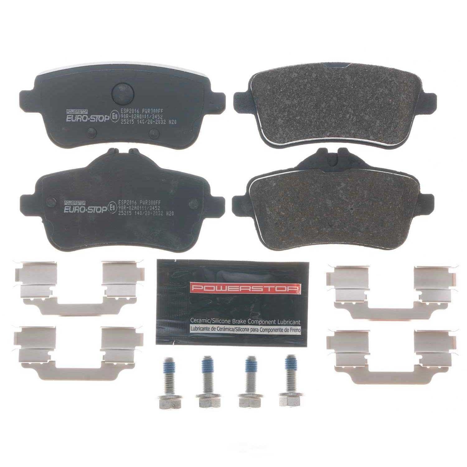 PowerStop ESP2016 Euro-Stop ECE-R90 Brake Pads