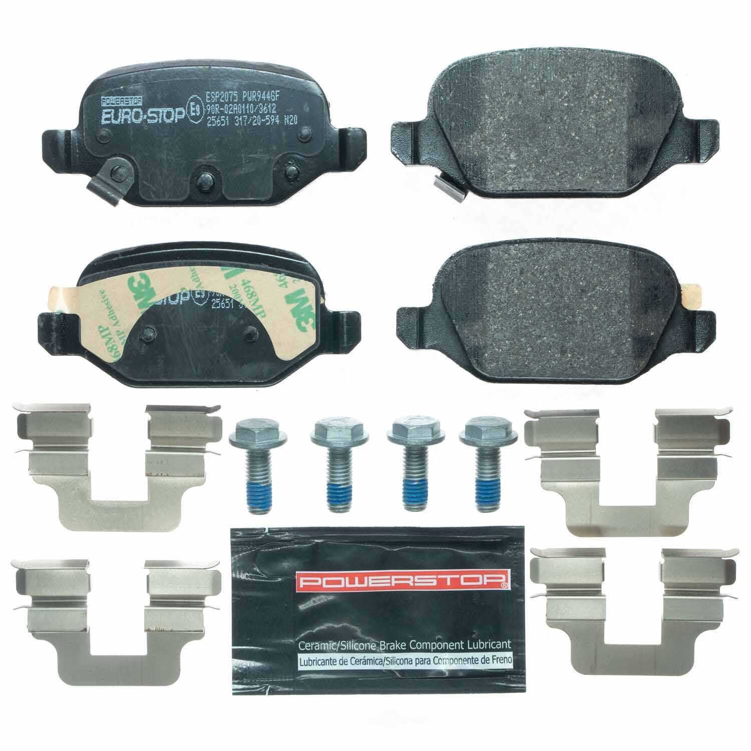 PowerStop ESP2075 Euro-Stop ECE-R90 Brake Pads