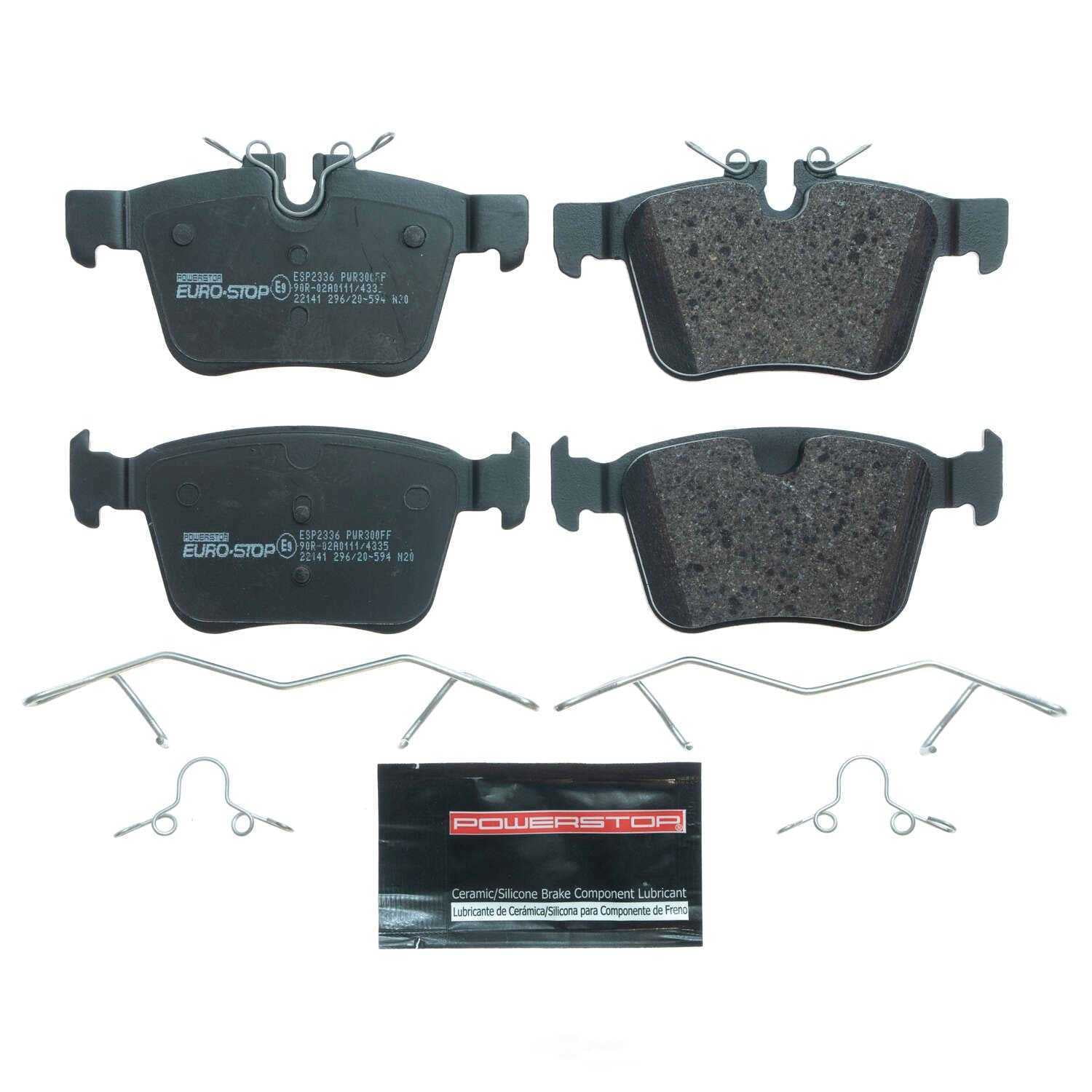 PowerStop ESP2336 Euro-Stop ECE-R90 Brake Pads