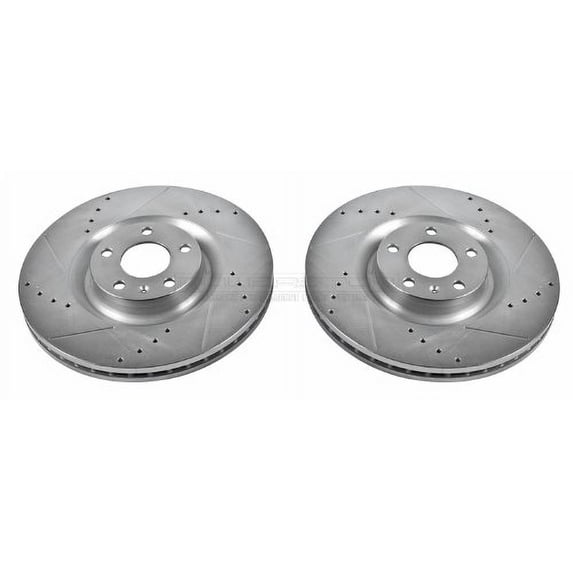Power Stop EBR821XPR Evolution Drilled & Slotted Rotors -Front