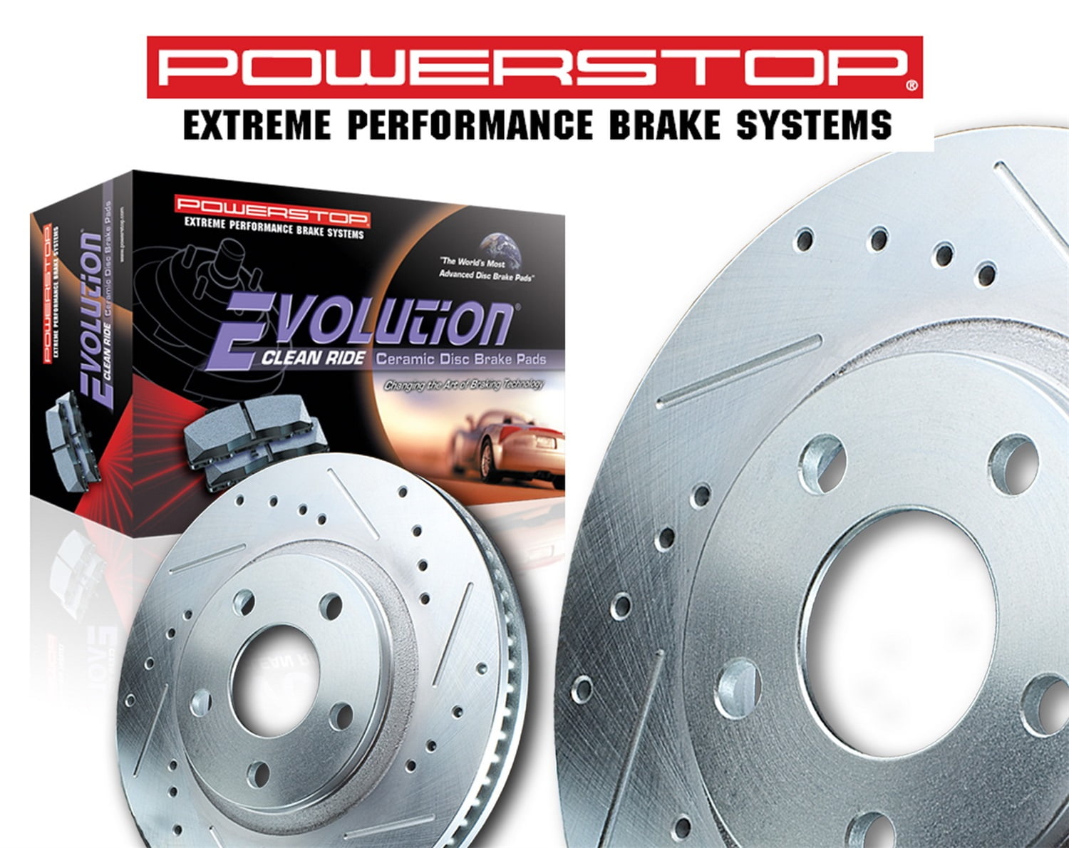 PowerStop Front Z23 Evolution Sport Carbon-Fiber Ceramic Brake Pad and Drilled & Slotted Rotor Kit Fits: DODGE Select Models K2139