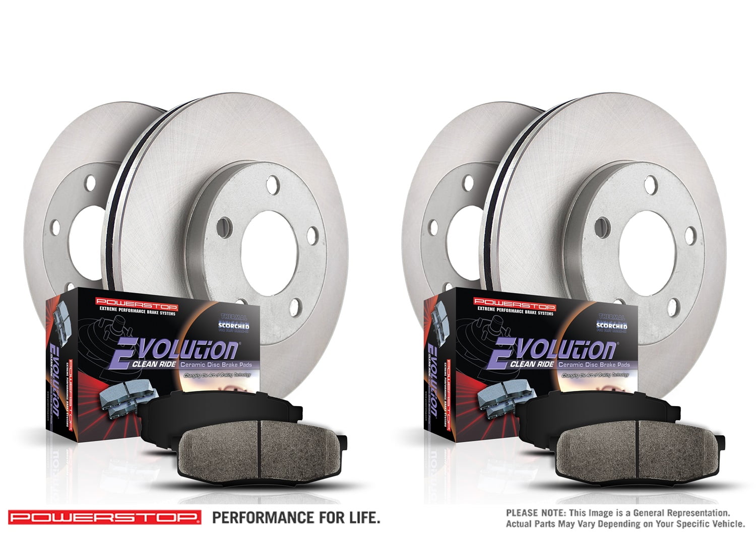 Powerstop KOE5561 PSBKOE5561 AUTOSPECIALTY STOCK REPLACEMENT BRAKE KIT Fits select: 2011 CHEVROLET SILVERADO, 2011 GMC SIERRA