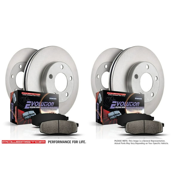Powerstop KOE6171 PSBKOE6171 FRONT AND REAR DAILY DRIVER BRAKE KIT Fits 2004 Honda CR-V