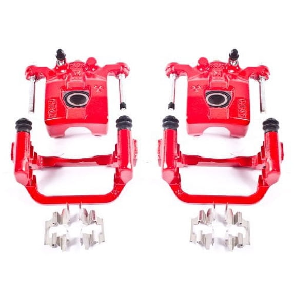 Power Stop Rear Pair of Red Powder Coated Calipers S2780