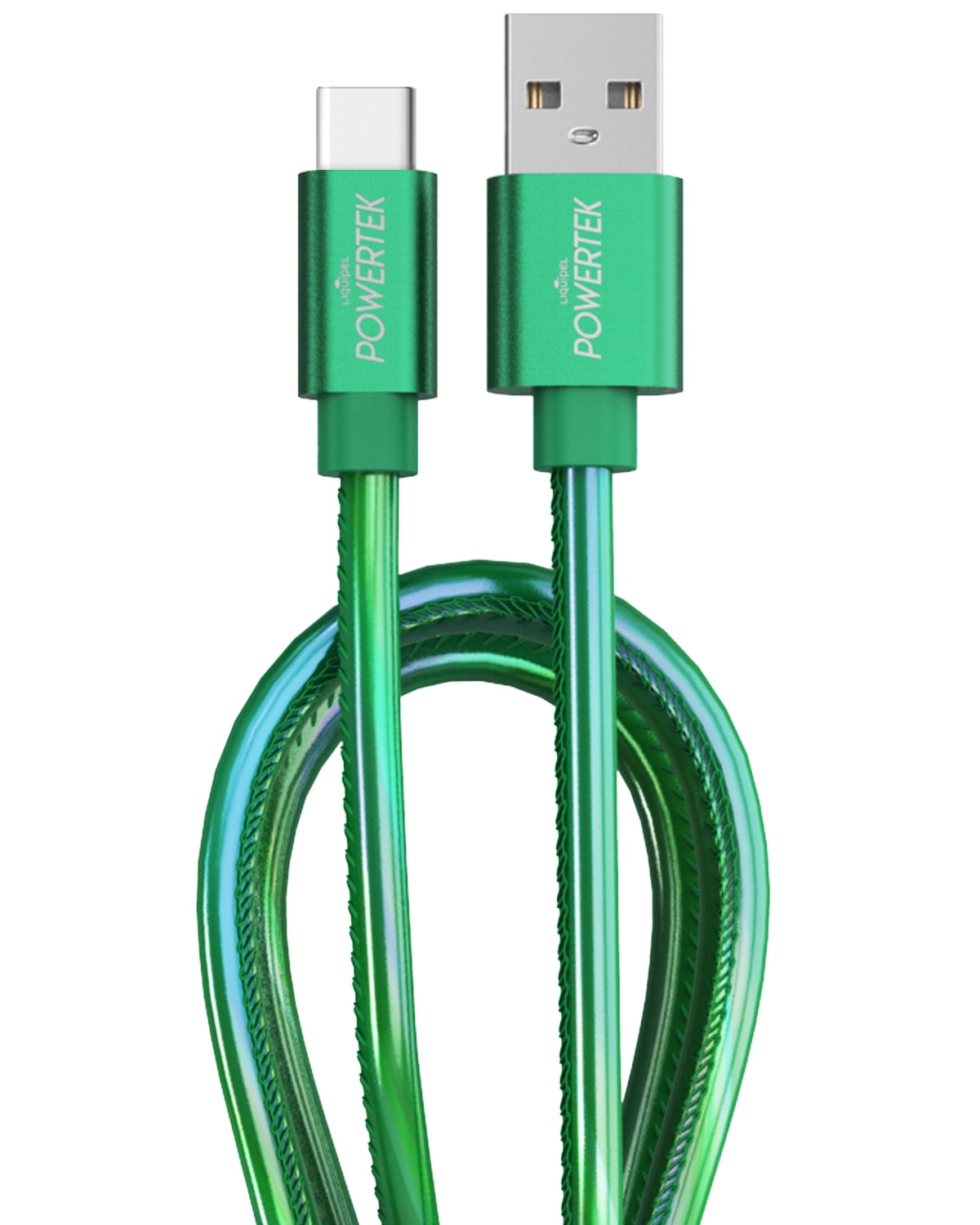 Powertek 6' USB Type A to Type C Cable, Green
