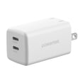 thumbnail image 1 of Powertek 60W Dual USB-C Wall Charger, Fast Charging Power Delivery, White, 1 of 4