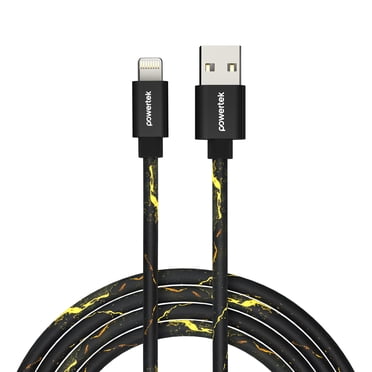 Powertek Ultra 6ft USB-A to USB-C Cable, Black, Braided Silicone, Ultra ...
