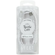 Powertek Twizzler 6ft White Premium Lightning to USB Charger Cable