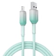 thumbnail image 1 of Powertek Frosty MFi Certified USB-A to Lightning Braided Charging Cable, 6 ft, Mint, 1 of 6