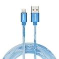 thumbnail image 1 of Powertek Marble 6ft USB-A to Lightning Cable, Blue, Fast Charging Silicone Marble Design, Consistent Data Transfer, 1 of 5