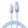 thumbnail image 1 of Powertek Frosty USB-A to USB-C Braided Cable, 6 ft, Blue, 1 of 7