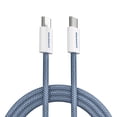 thumbnail image 1 of Powertek Fashion USB-C to USB-C Cable 6ft Blue, 60W Fast Charging Type-C Braided Cable for iPhone 15 and Newer, Galaxy, iPad, Tablets & USB-C Devices, 1 of 8