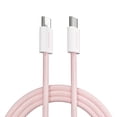 thumbnail image 1 of Powertek Fashion USB-C to USB-C Cable 6ft Pink, 60W Fast Charging Type-C Braided Cable for iPhone 15 and Newer, Galaxy, iPad, Tablets & USB-C Devices, 1 of 8