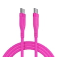 thumbnail image 1 of Powertek 6ft USB-C to USB-C Cable, Pink, Neon Silicone, Fast Charging, Durable Charging Cord with Consistent Data Transfer, 1 of 6