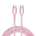 thumbnail image 1 of Powertek Marble 6ft USB-C to USB-C Cable, Pink, 60W Fast Charging, Silicone Marble Design, Efficient Data Transfer, 1 of 5