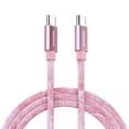 thumbnail image 1 of Powertek Marble 6ft USB-C to USB-C Cable, Pink, 60W Fast Charging, Silicone Marble Design, Efficient Data Transfer, 1 of 7