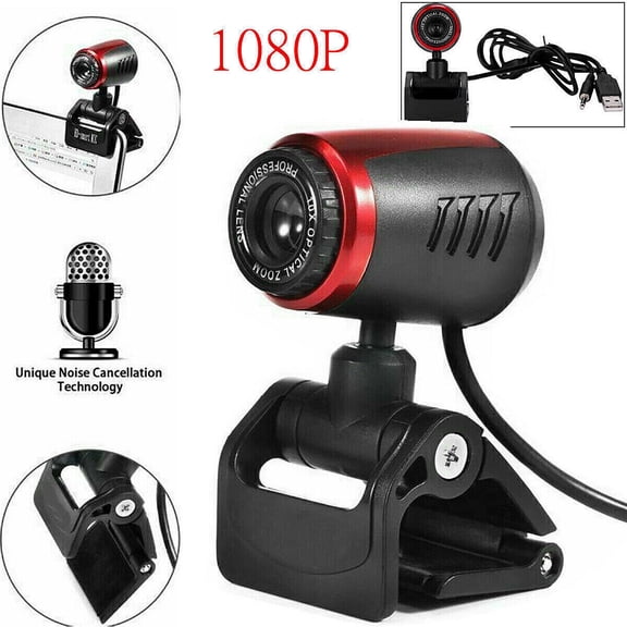 Powertou 1080p Webcam with Auto Focus & Microphone