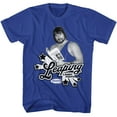 thumbnail image 1 of Powertown - Leaping Lanny - Blue Front Print Short Sleeve Solid Adult T-Shirt, 1 of 2